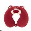 Gối cổ chữ U hình gấu dâu hồng